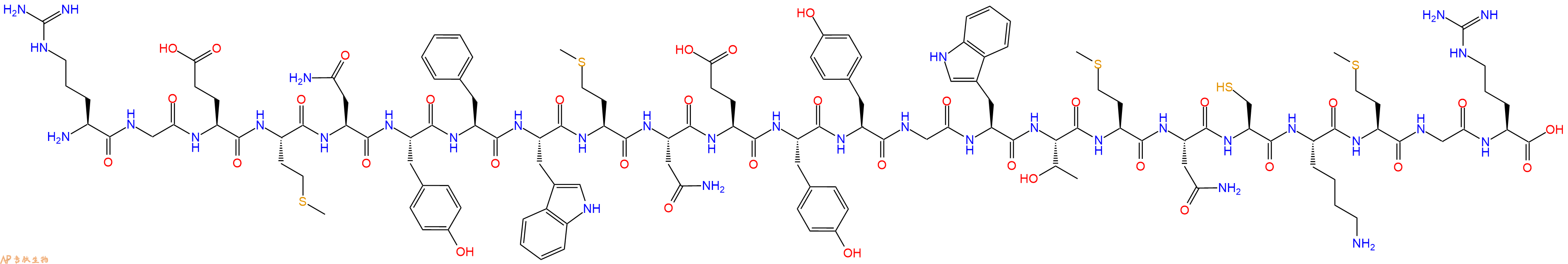 H2N Arg Gly Glu Met Asn Tyr Phe Trp Met Asn Glu Ty H2N Arg Gly Glu Met