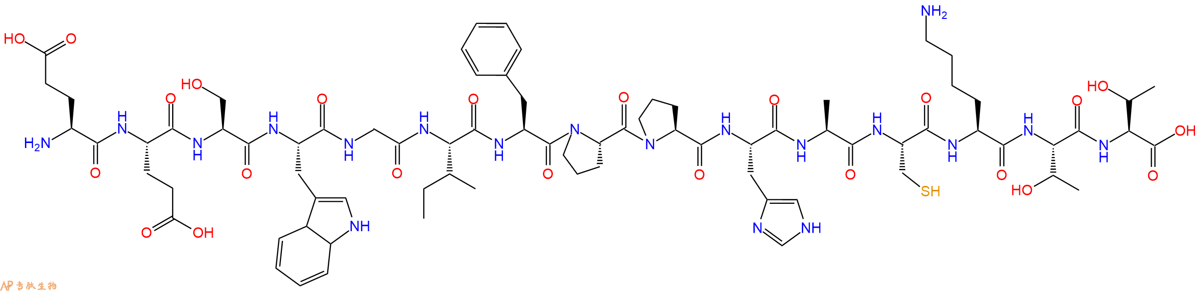 多肽EESWGIFPPHACKTT的参数和合成路线|三字母为Glu-Glu-Ser-Trp-Gly-