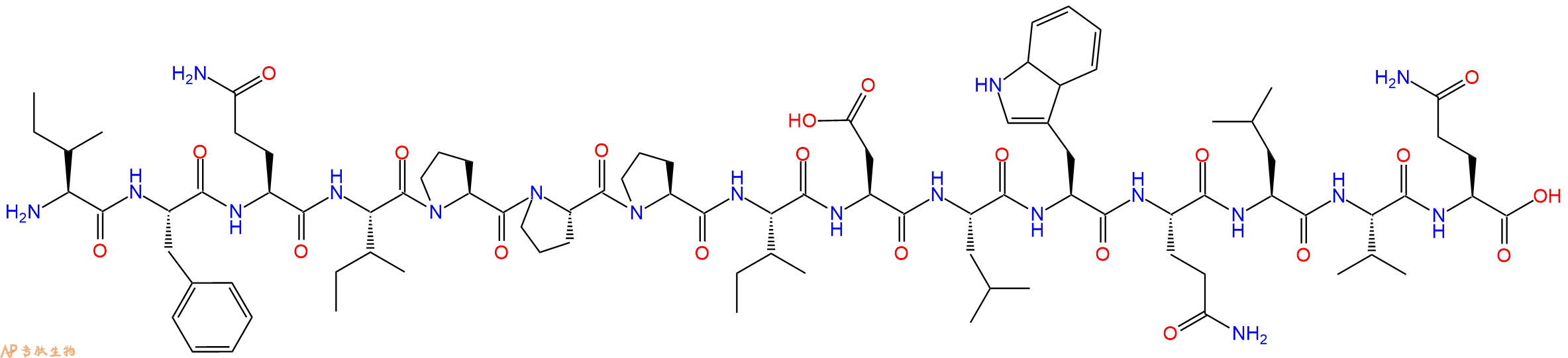 多肽IFQIPPPIDLWQLVQ的参数和合成路线|三字母为Ile-Phe-Gln-Ile-Pro-