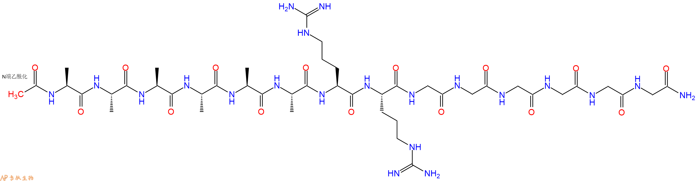 专肽生物产品十四肽Ac-AAAAAARRGGGGGG-NH21235477-42-5