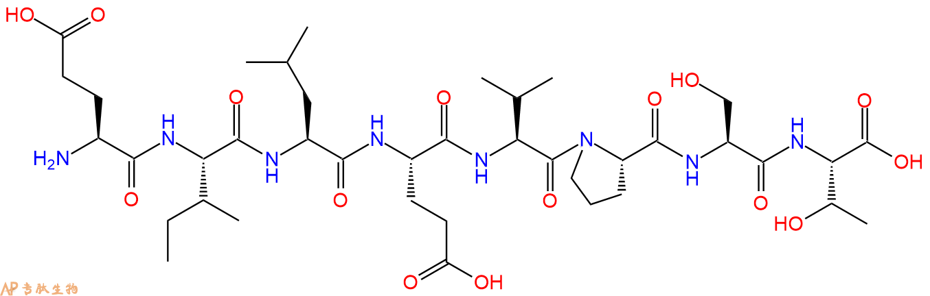 专肽生物产品EILEVPST (Glu-Ile-Leu-Glu-Val-Pro-Ser-Thr)239075-62-8
