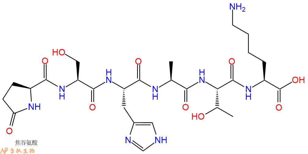 专肽生物产品五肽pGlu-Ser-His-Ala-Thr-Lys142473-30-1
