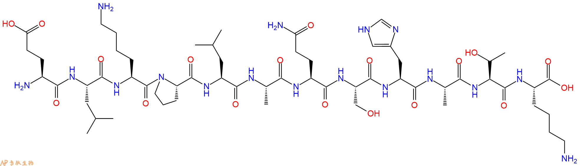 专肽生物产品十二肽ELKPLAQSHATK142473-26-5