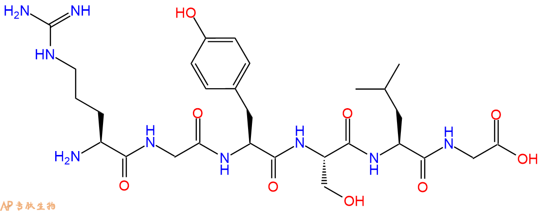 专肽生物产品Arg-Gly-Tyr-Ser-Leu-Gly (RGYSLG)