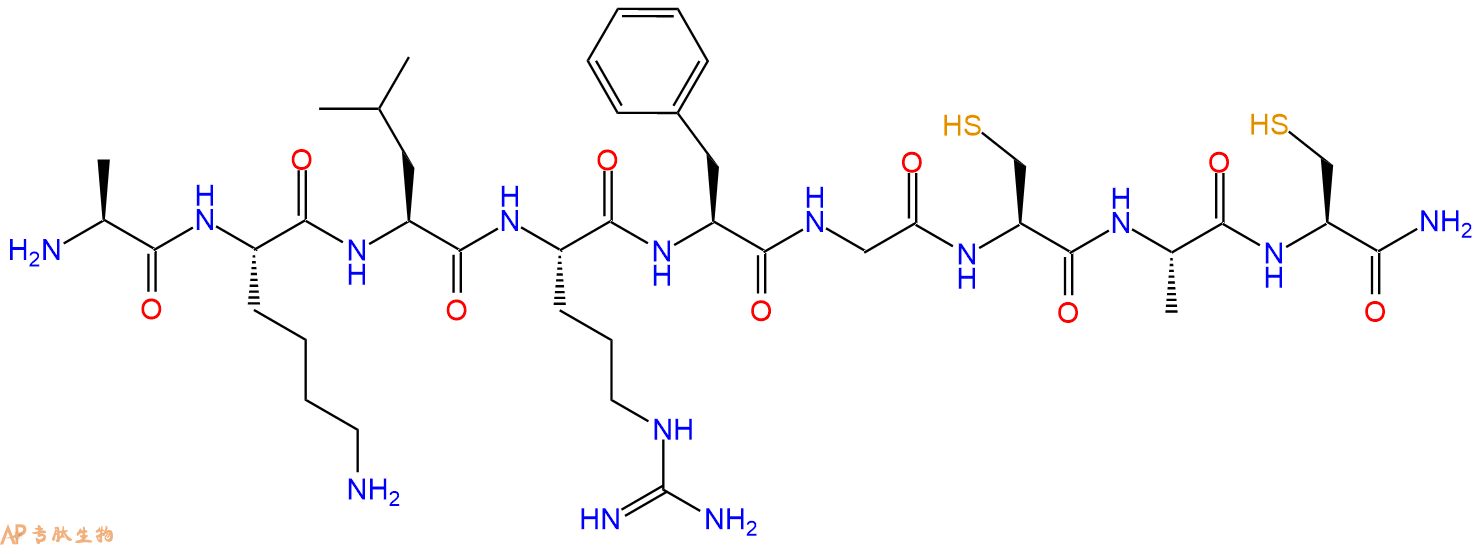 专肽生物产品九肽AKLRFGCAC-NH21240632-55-6