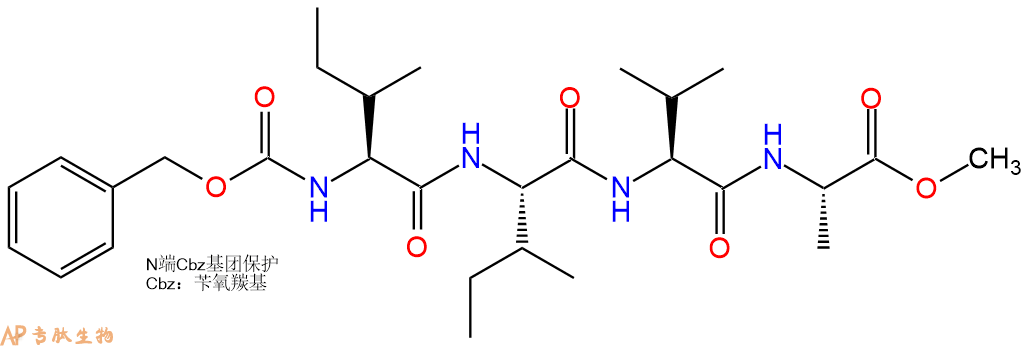 专肽生物产品四肽Cbz-Ile-Ile-Val-Ala-甲酯化77834-26-5