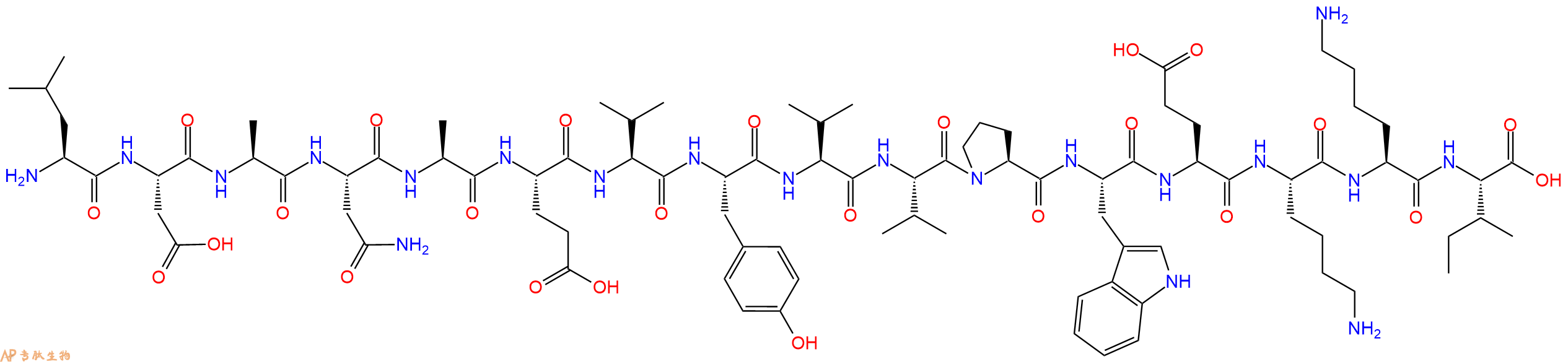 专肽生物产品十六肽LDANAEVYVVPWEKKI276863-81-1