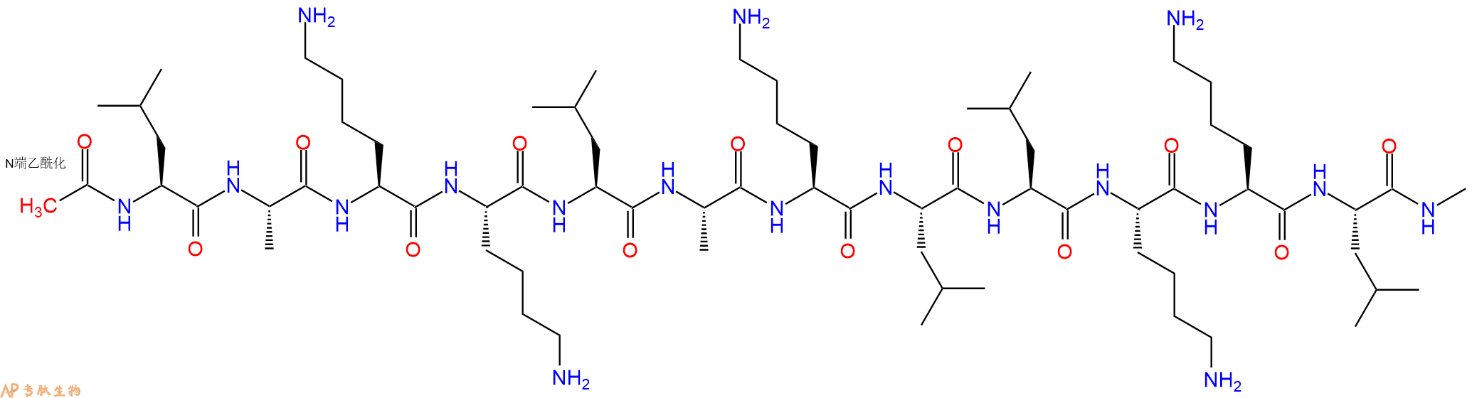 专肽生物产品十二肽Ac-LAKKLAKLLKKL-NHMe108376-62-1