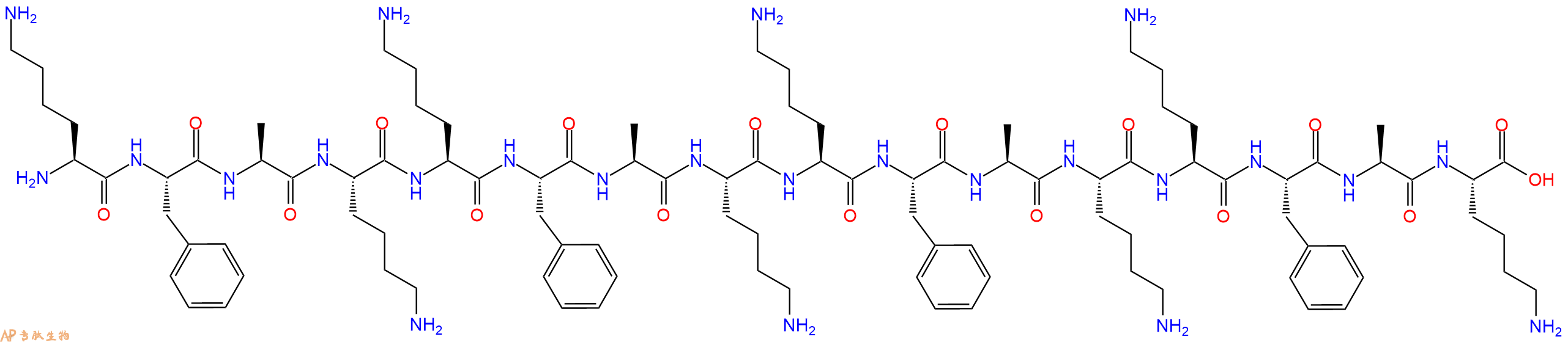 专肽生物产品十六肽KFAKKFAKKFAKKFAK844471-54-1