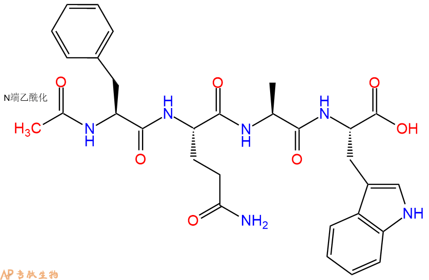 专肽生物产品四肽Ac-Phe-Gln-Ala-Trp1067877-08-0