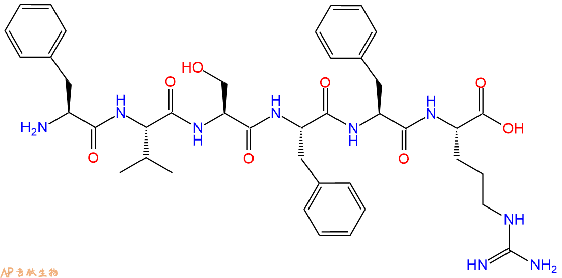 专肽生物产品六肽Phe-Val-Ser-Phe-Phe-Arg161369-89-7