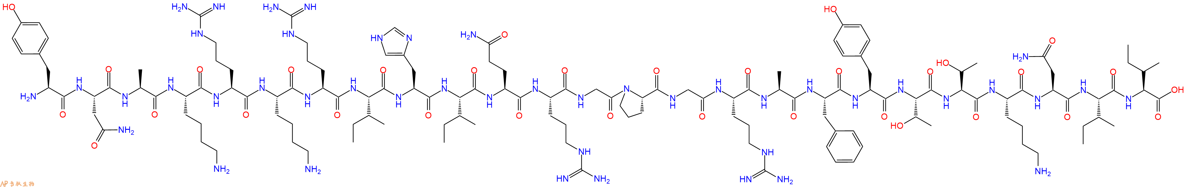 专肽生物产品HIV肽gp120, HIV-1MN