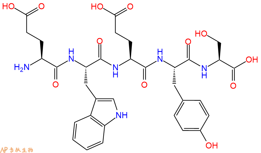 专肽生物产品五肽Glu-Trp-Glu-Tyr-Ser252048-26-3