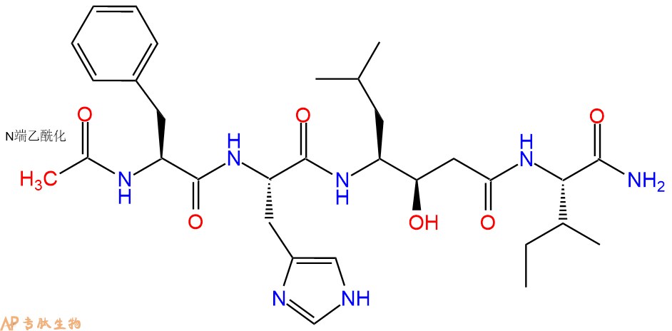 专肽生物产品四肽Ac-Phe-His-Sta-Ile-NH2127947-21-1