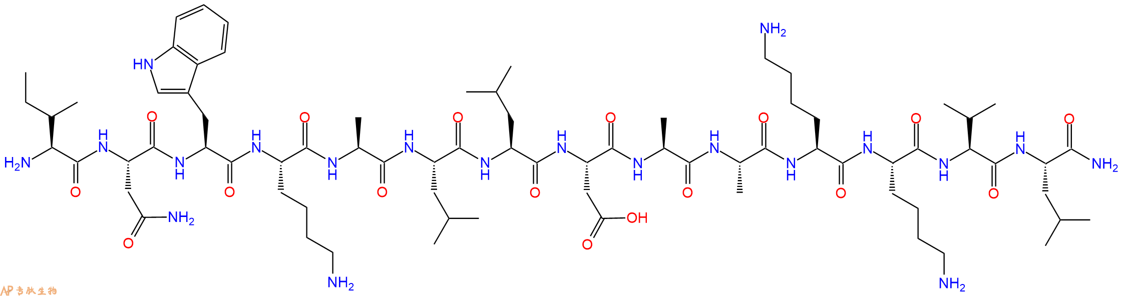 专肽生物产品十四肽INWKALLDAAKKVL-NH2152647-12-6