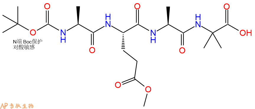 专肽生物产品四肽Boc-Ala-Glu(OMe)-Ala-Aib1214750-51-2