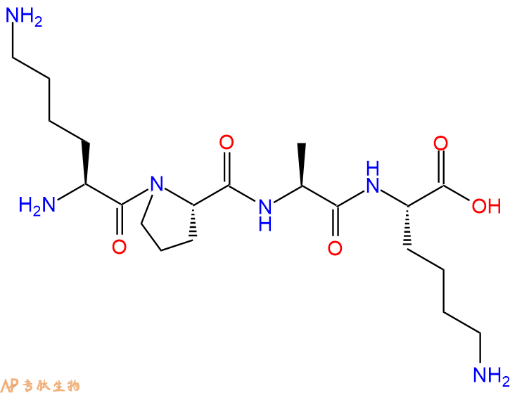 专肽生物产品四肽Lys-Pro-Ala-Lys1191235-75-2