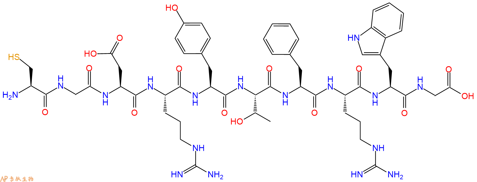 专肽生物产品Cys-GDRYTFRWG1078731-96-0