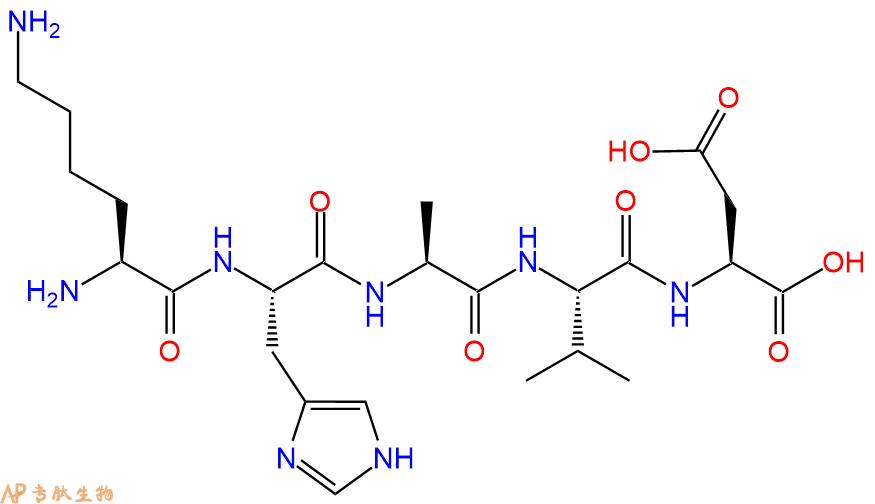 专肽生物产品五肽Lys-His-Ala-Val-Asp214684-50-1