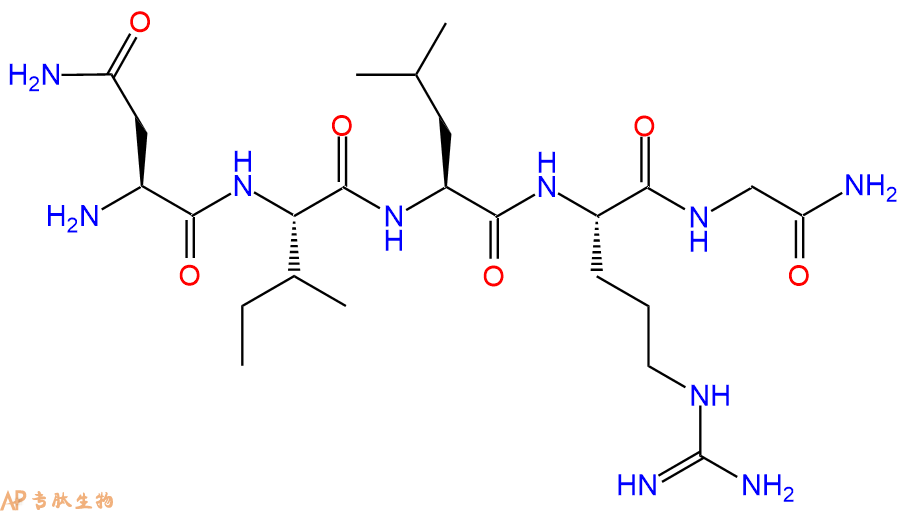 专肽生物产品五肽Asn-Ile-Leu-Arg-Gly-NH21045894-59-4