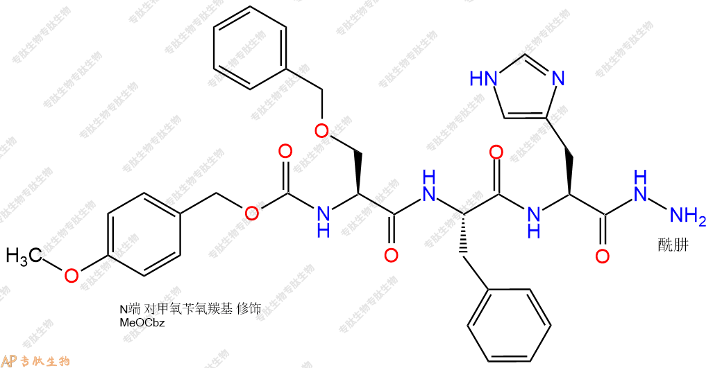 专肽生物产品三肽Z(OMe)-Ser(Bzl)-Phe-His-NH-NH298477-89-5