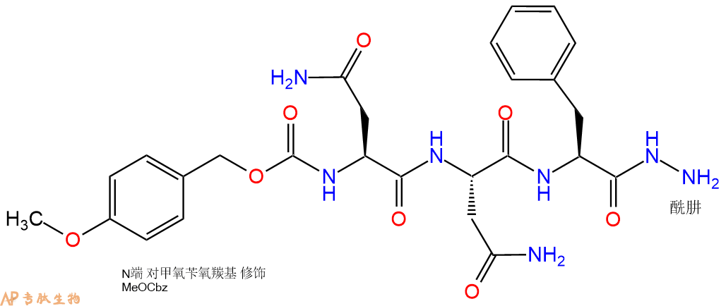 专肽生物产品三肽Z(OMe)-Asn-Asn-Phe-NH-NH253049-22-2