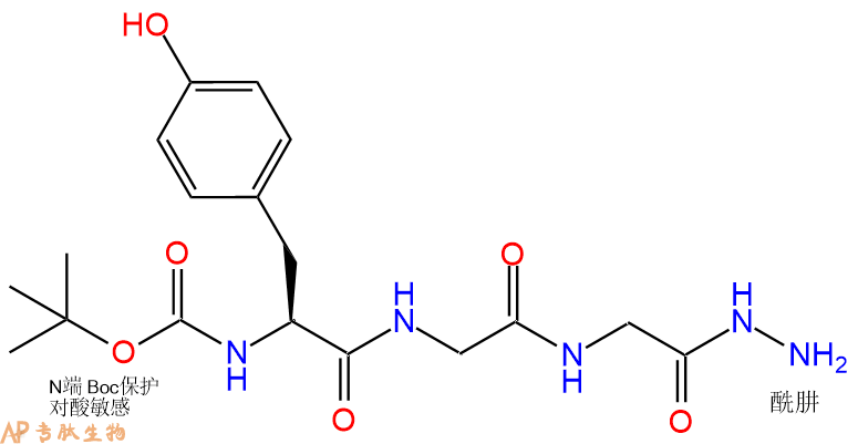 专肽生物产品三肽Boc-Tyr-Gly-Gly-NH-NH288556-53-0