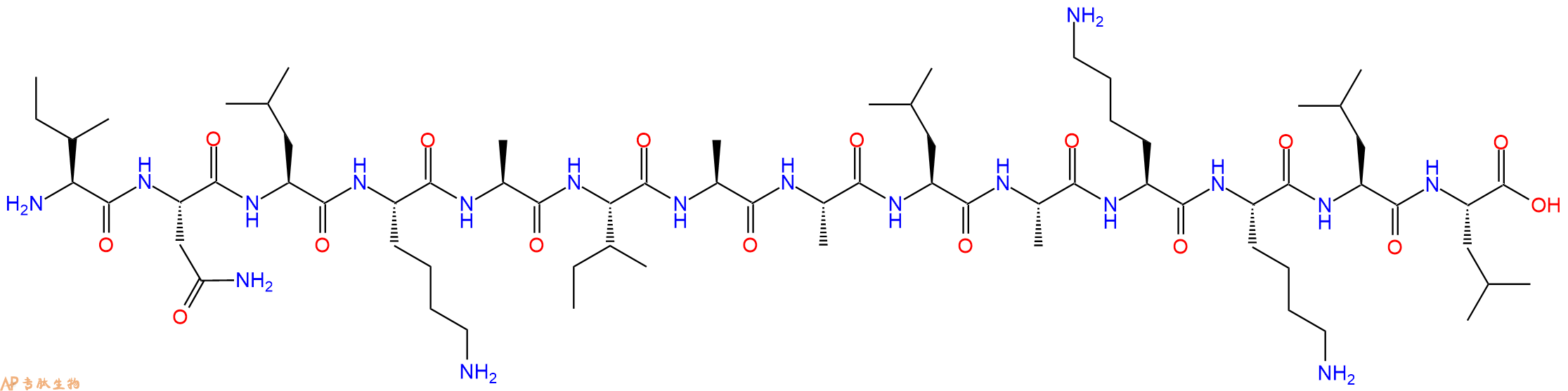 专肽生物产品十四肽INLKAIAALAKKLL1240115-35-8