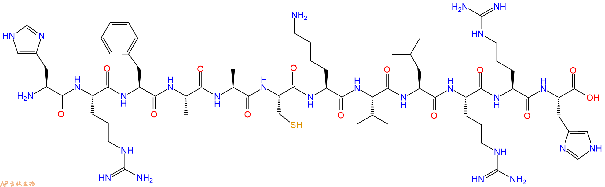 专肽生物产品His-R-F-A-Ala-C-K-Val-L-R-Arg-His1228171-21-8