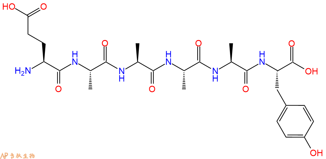 专肽生物产品六肽Glu-Ala-Ala-Ala-Ala-Tyr52599-82-3