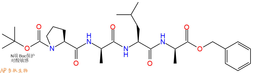 专肽生物产品四肽Boc-Pro-DAla-Leu-DAla-苄酯化374116-50-4