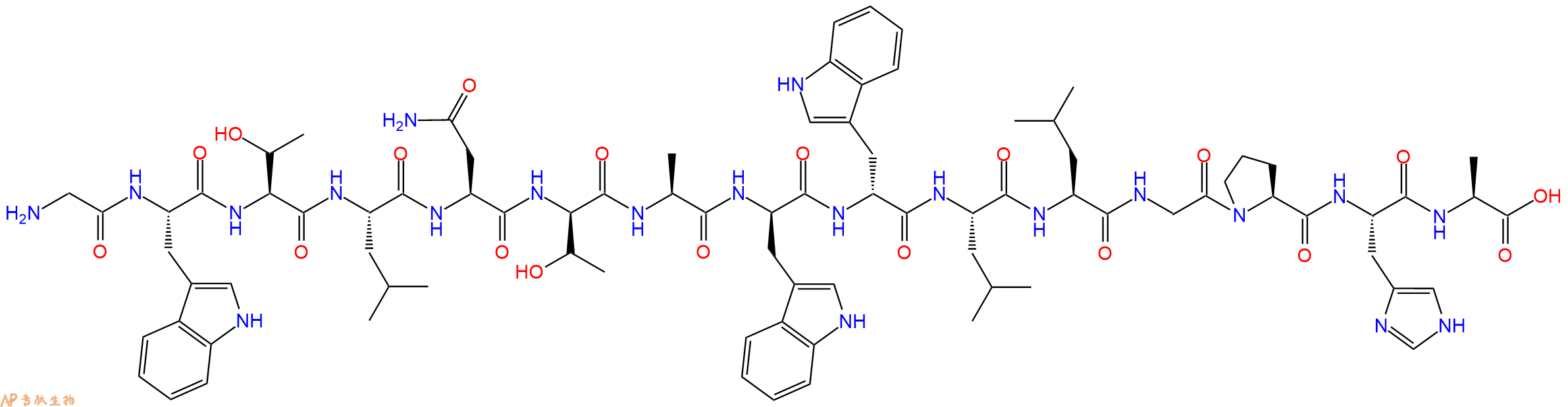 专肽生物产品甘丙肽(DThr6, DTrp89, L-alaninol15)-Galanin(1-15)150940-97-9