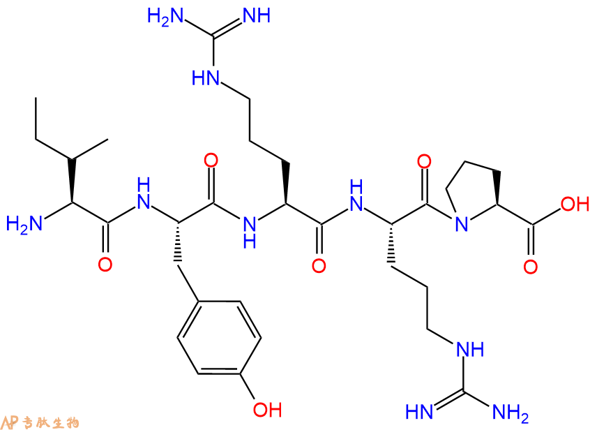 专肽生物产品五肽Ile-Tyr-Arg-Arg-Pro70873-92-6