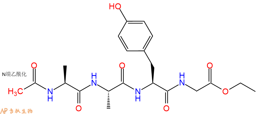 专肽生物产品四肽Ac-Ala-Ala-Tyr-Gly-乙酯化52134-86-8