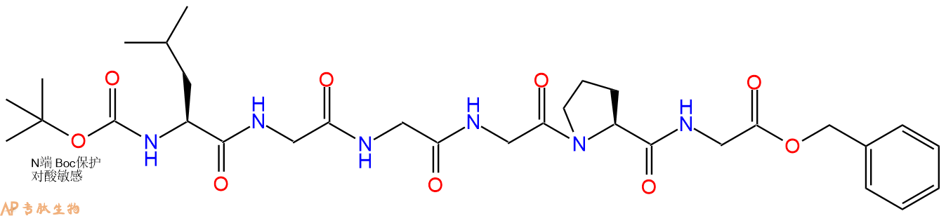 专肽生物产品六肽Boc-Leu-Gly-Gly-Gly-Pro-Gly-苄酯化80451-92-9