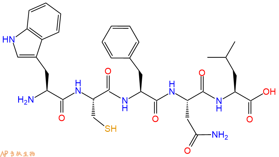 专肽生物产品五肽Trp-Cys-Phe-Asn-Leu1176868-98-6