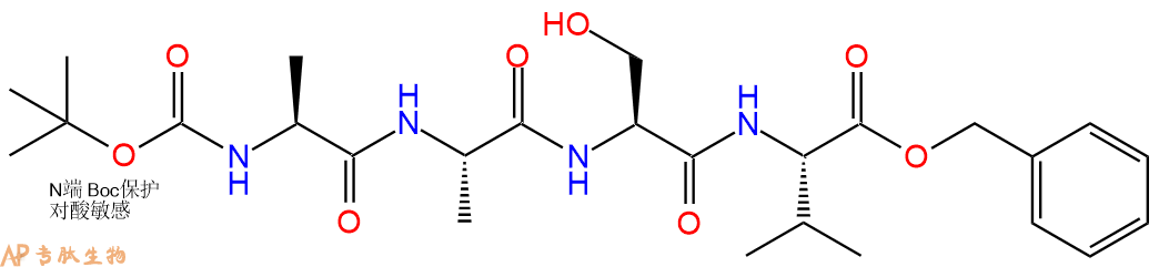 专肽生物产品四肽Boc-Ala-Ala-Ser-Val-苄酯化95303-19-8