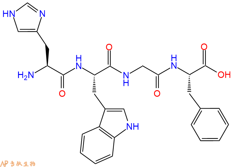 专肽生物产品四肽His-Trp-Gly-Phe244082-17-5