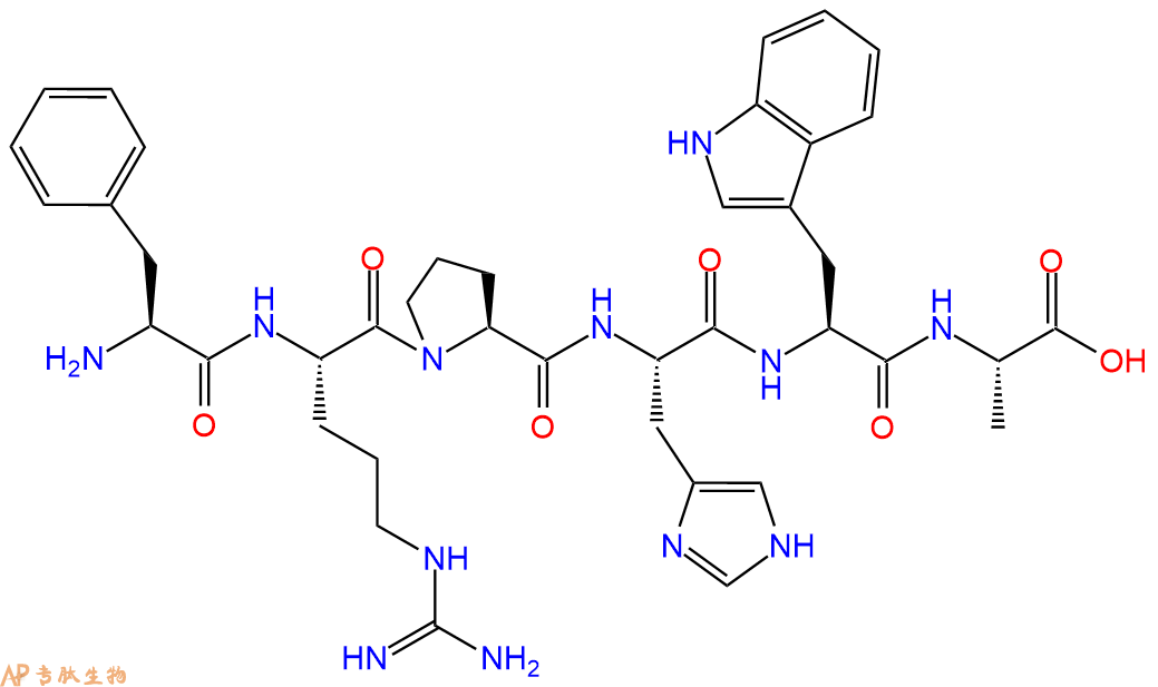 专肽生物产品六肽Phe-Arg-Pro-His-Trp-Ala271580-43-9