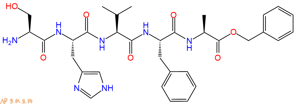 专肽生物产品五肽Ser-His-Val-Phe-Ala-苄酯化124319-11-5