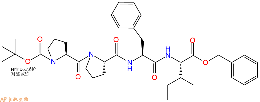 专肽生物产品四肽Boc-Pro-Pro-Phe-Ile-苄酯化87053-38-1
