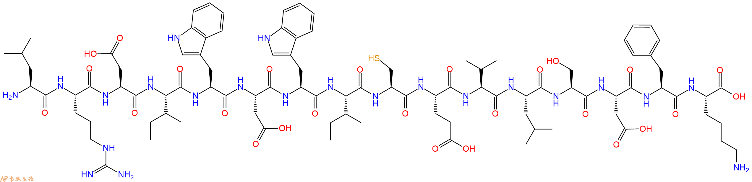 专肽生物产品十六肽LRDIWDWICEVLSDFK930573-12-9