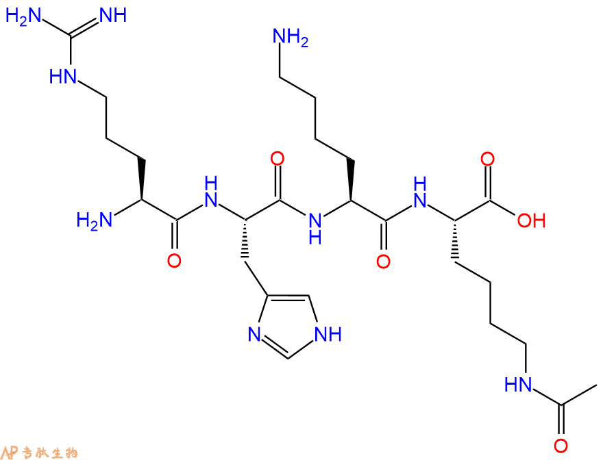 专肽生物产品四肽Arg-His-Lys-Lys(Ac)902057-47-0