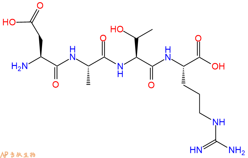 专肽生物产品四肽Asp-Ala-Thr-Arg13448-28-7