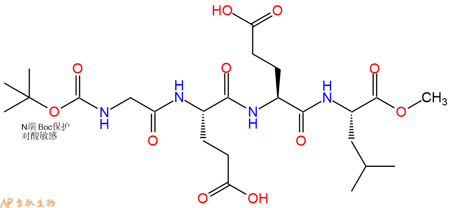 专肽生物产品四肽Boc-Gly-Glu-Glu-Leu-甲酯化77302-78-4