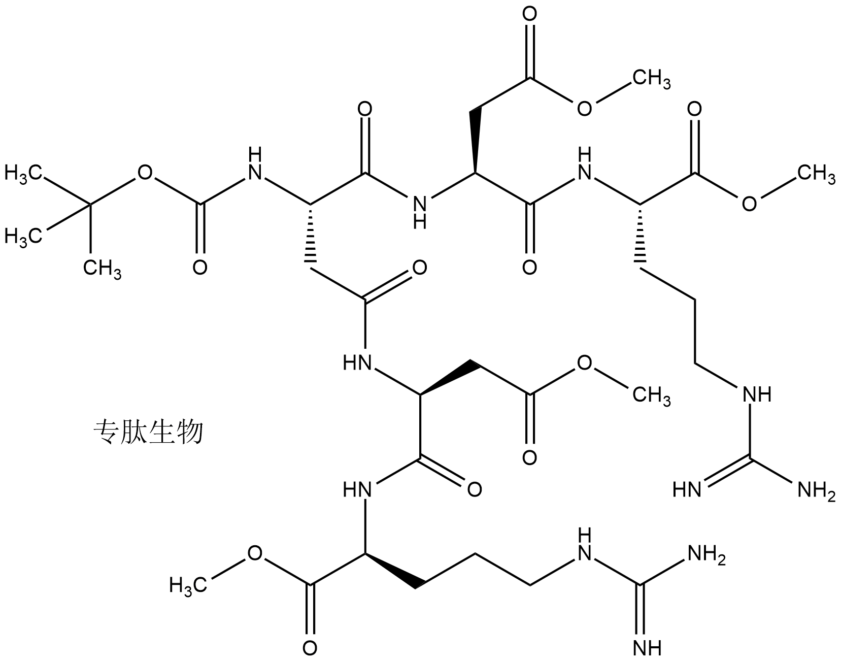 专肽生物产品四肽Asp[Asp(OMe)-甲酯化]-Asp(OMe)-甲酯化188636-64-8