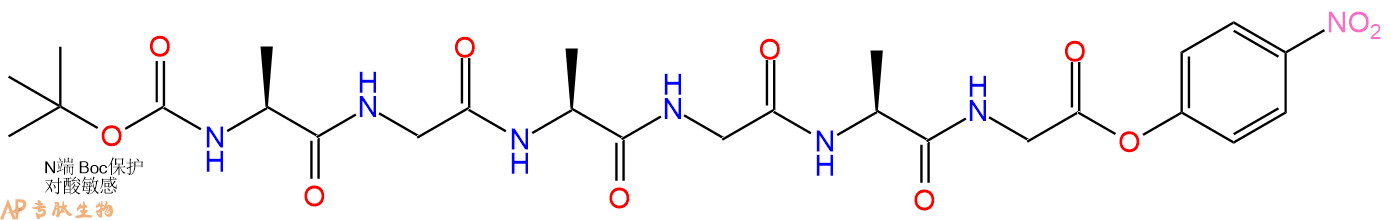 专肽生物产品六肽Boc-(Ala-Gly)3-ONp112120-56-6
