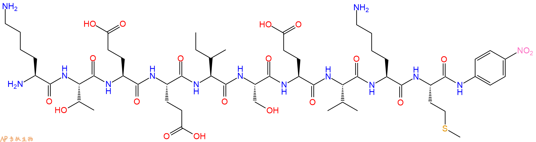 专肽生物产品标记肽H-Lys-Thr-Glu-Glu-Ile-Ser-Glu-Val-Lys-Met-p389867-93-0