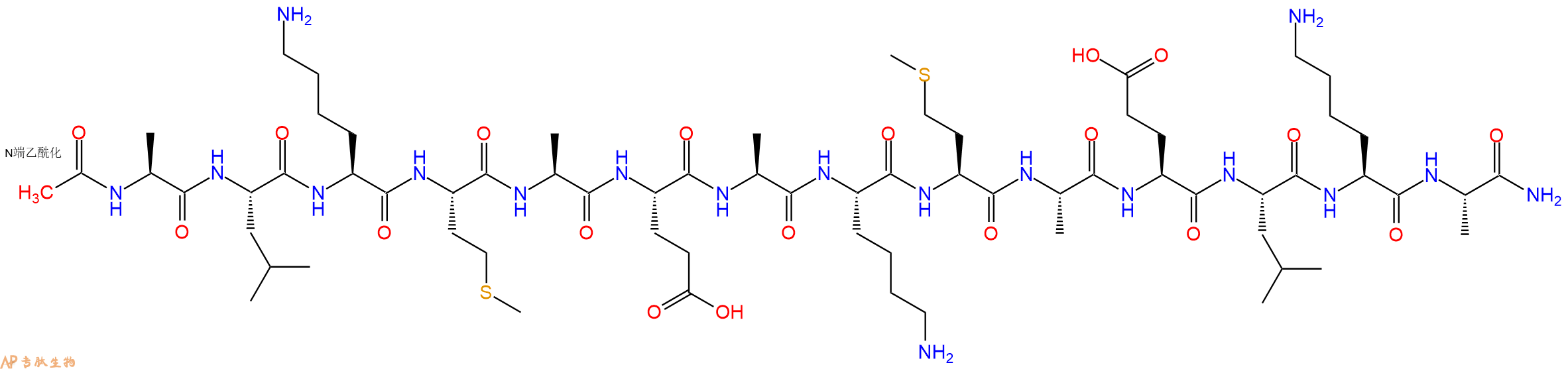 专肽生物产品十四肽Ac-ALKMAEAKMAELKA-NH21093866-27-3