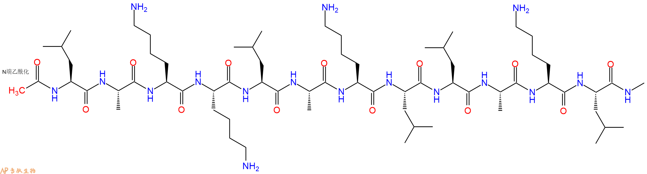 专肽生物产品十二肽Ac-LAKKLAKLLAKL-NHMe108361-54-2